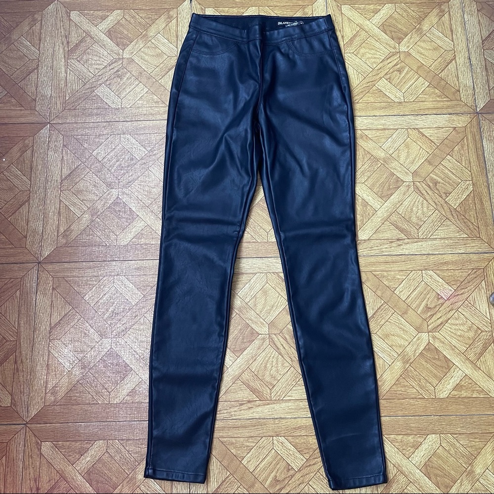 Blank Nyc Black Vegan Faux Leather Pants Jeans with Pockets